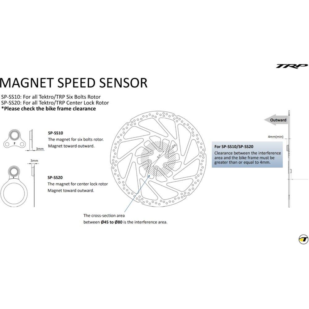 TRP SP-SS10 6-Bolt Rotor Magnet for E-Bike Speed Sensor