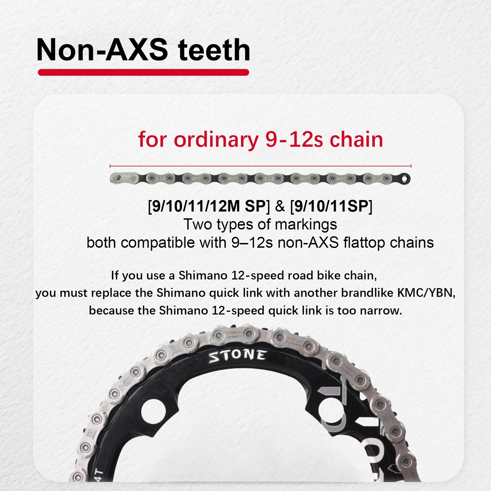 Stone 135BCD Chainring Round Narrow Wide 42t to 60T Road MTB Bike for campagnolo