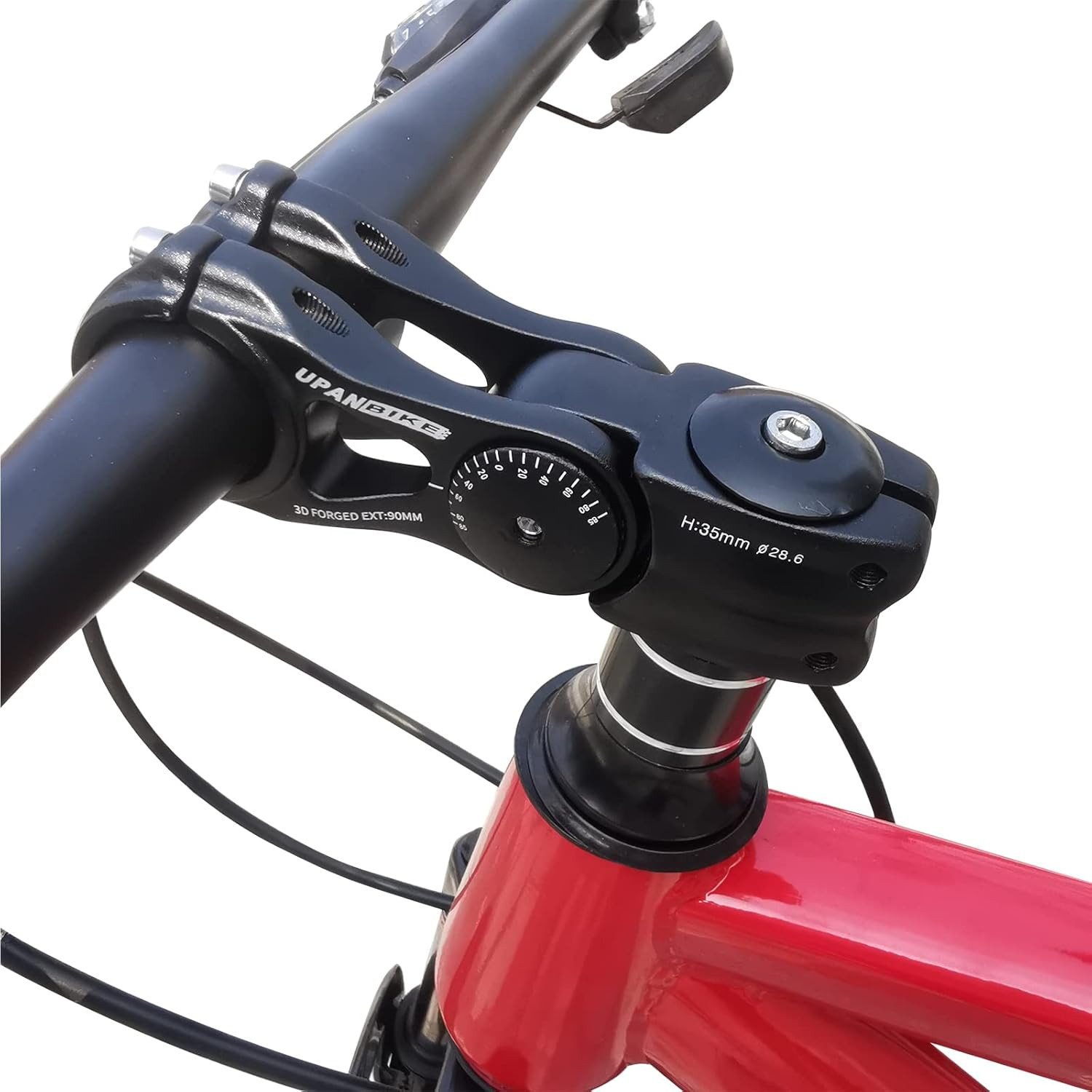 Bike Adjustable Stem 31.8mm 85 Degree 90mm 110mm 145mm Aluminum Alloy Riser E…