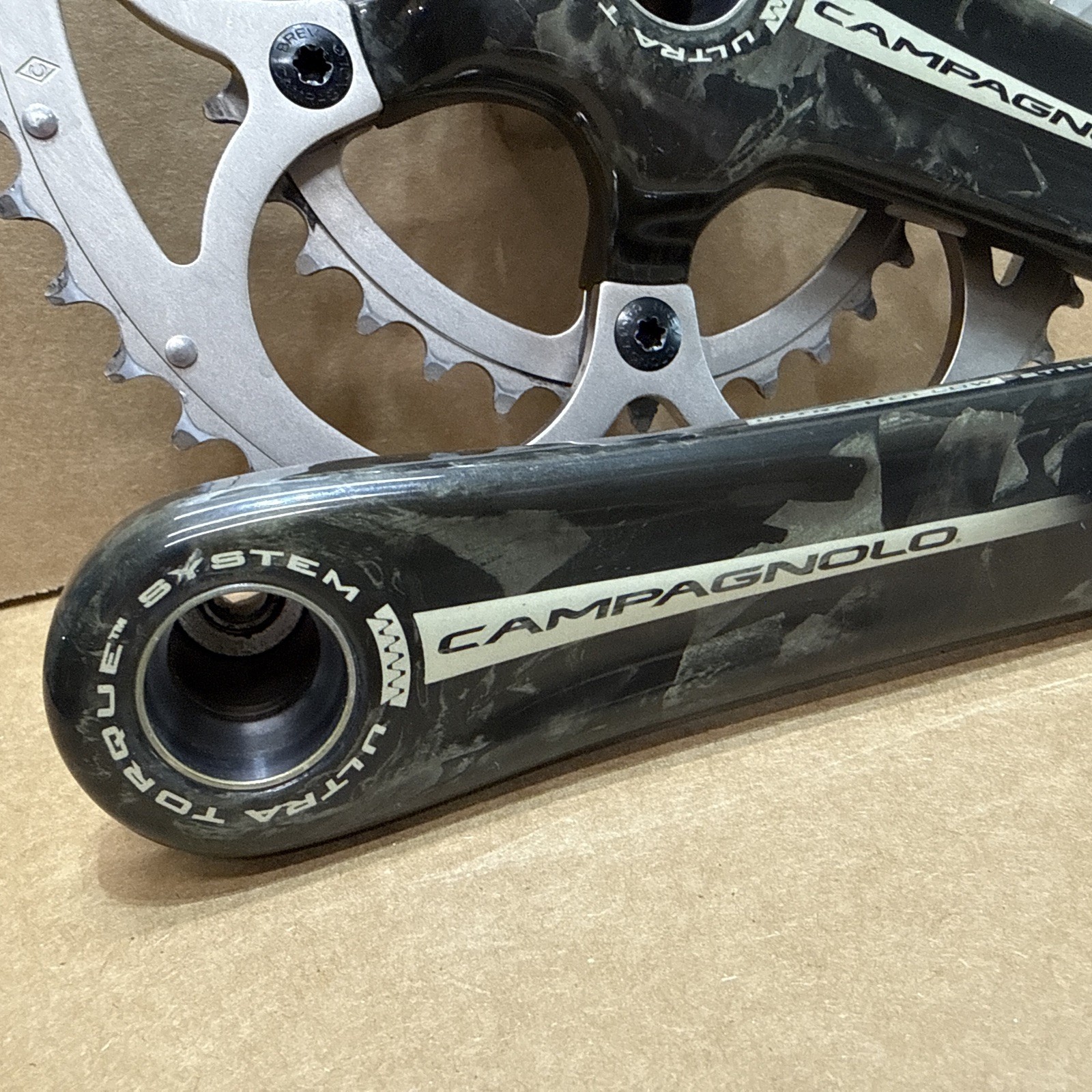 Campagnolo Record CT Carbon Fiber 175 UT Compact Crankset Campy 50/34 wbd54