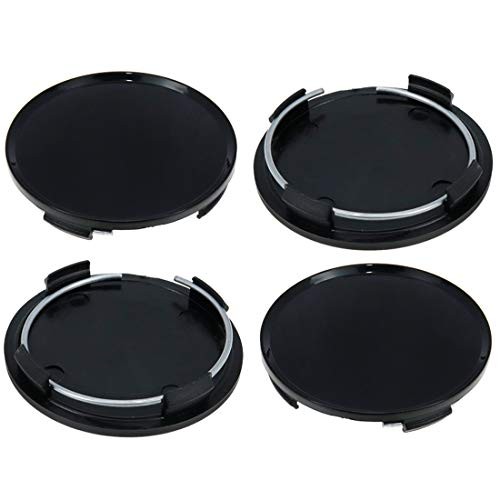 Center Caps,63mm Wheel Rim Hub Center Outer 63MM,Inner 60MM Black with ring
