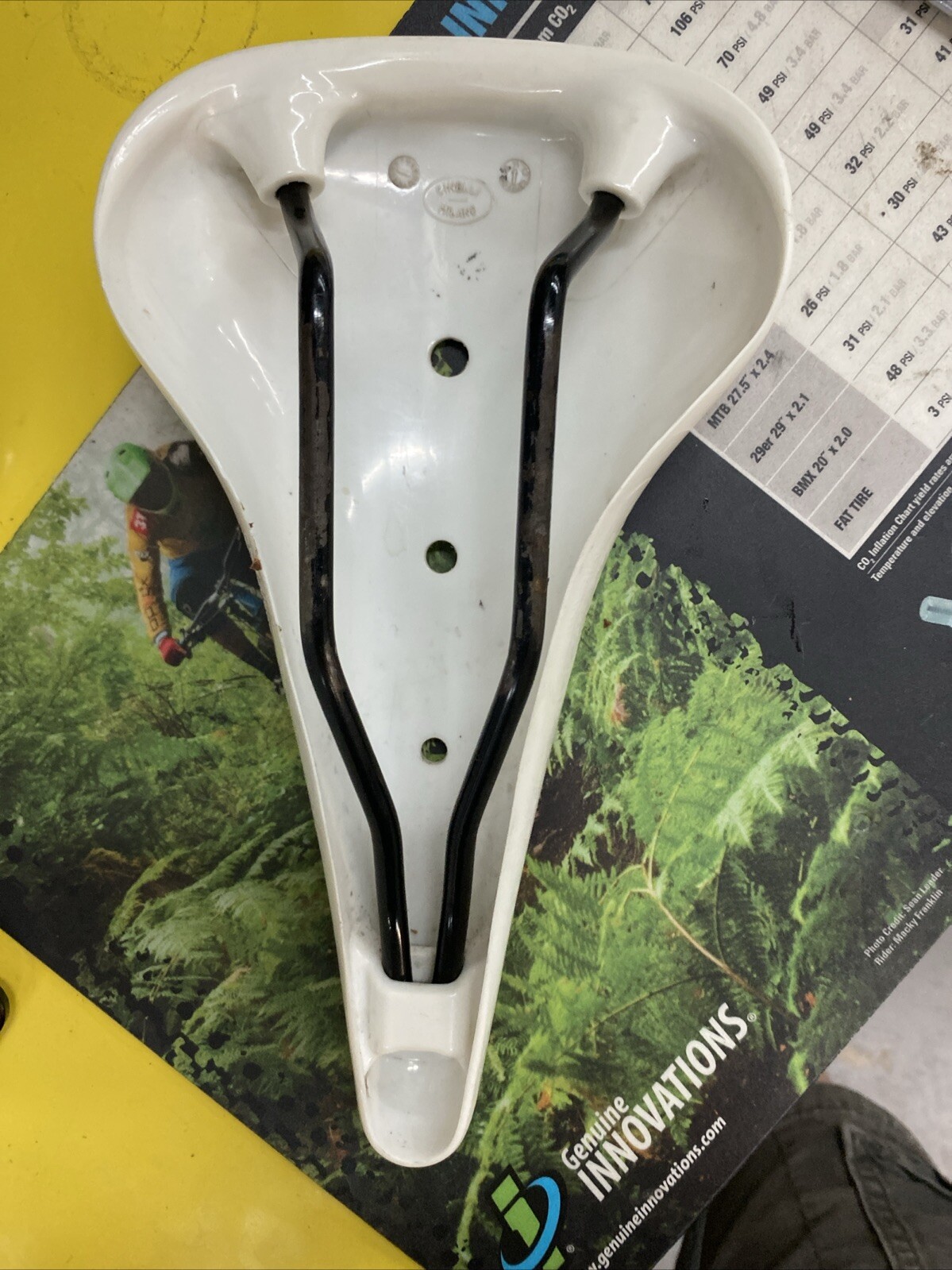 Cinelli Unicanitor White Plastic Saddle Steel Rails