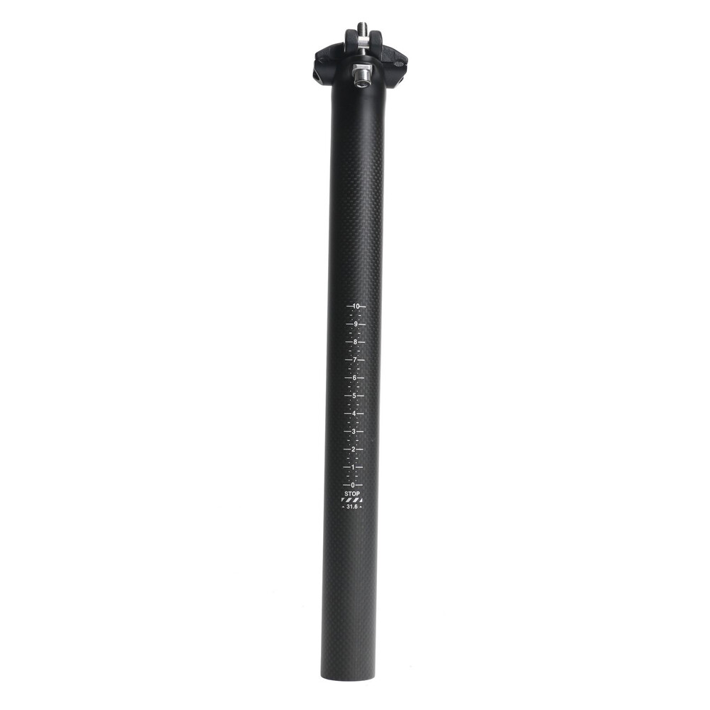 U 3K Carbon Fiber MTB Bike Seatpost Road Bicycle Seat Tube 25.4/27.2/30.8/31.6mm