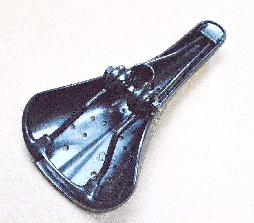 NEW BLACK Viscount Dominator BMX Bicycle Seat- Old School Hard Shell saddle