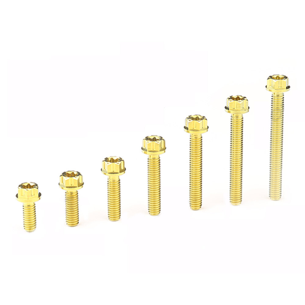 M4x10 12 15 20 25 30 35mm Titanium Bolts Flange torx screws Motorcycle Fastener