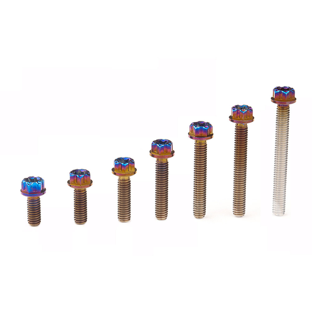 M4x10 12 15 20 25 30 35mm Titanium Bolts Flange torx screws Motorcycle Fastener
