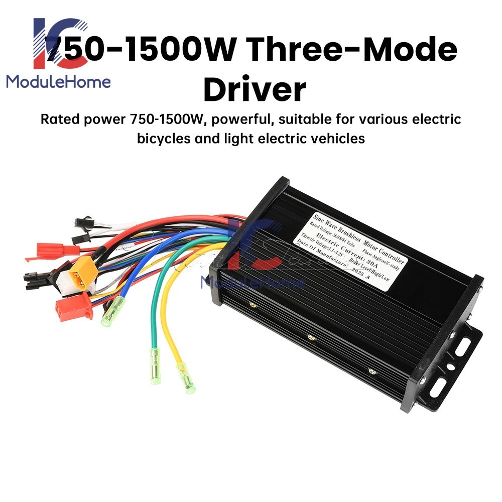 36V48V64V 30A Sine Wave Brushless Motor Controller 750-1500W Driver S866 LCD