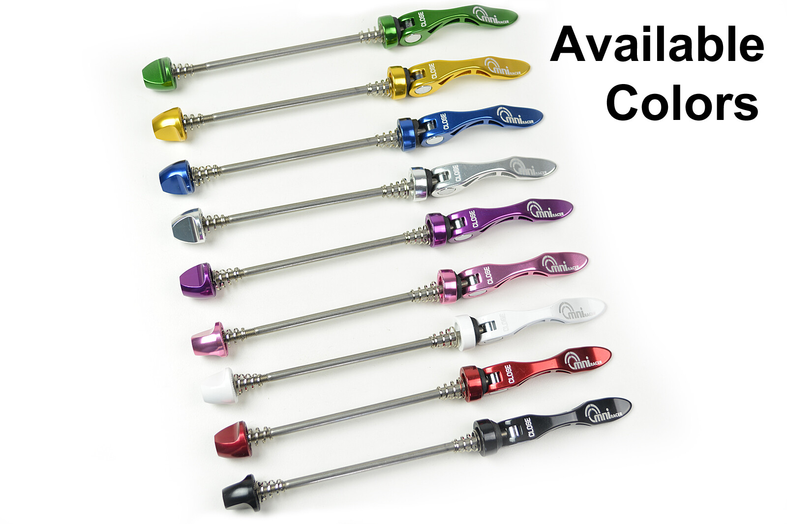 OMNI Racer Quick Release Road Mountain Bicycle Wheel Skewers Stainless: BLACK
