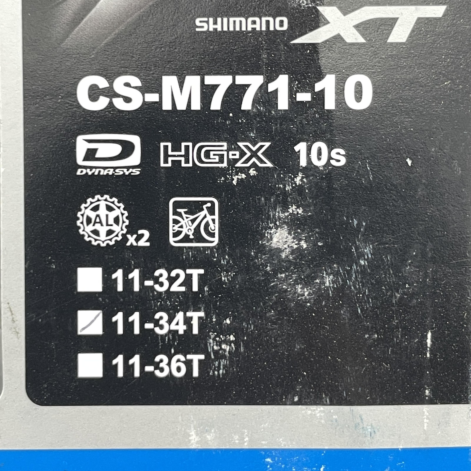 Shimano Deore XT CS-M771-10 Cassette 10-Speed 11-34T HG-X Dyna-Sys Japan MTB