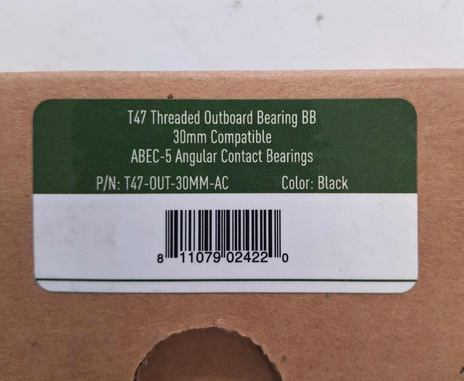 Wheels MFG T47 Outboard Angular Contact BB 30mm Cranks Black NEW FREE Shipping!