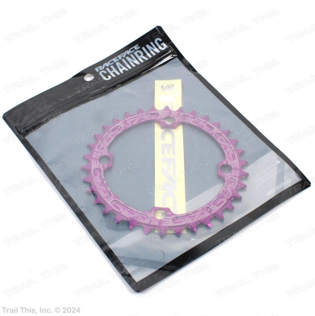 RaceFace Narrow-Wide 34T x 104mm Single Chainring 9/10/11-Speed Ring MTB Purple
