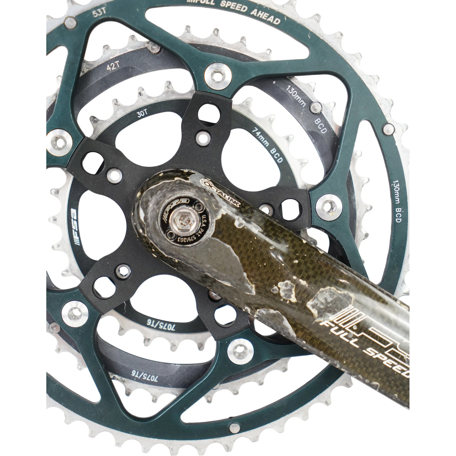 FSA Full Speed Ahead Carbon 3x Road Crankset W/ 53/42/30t Chainrings