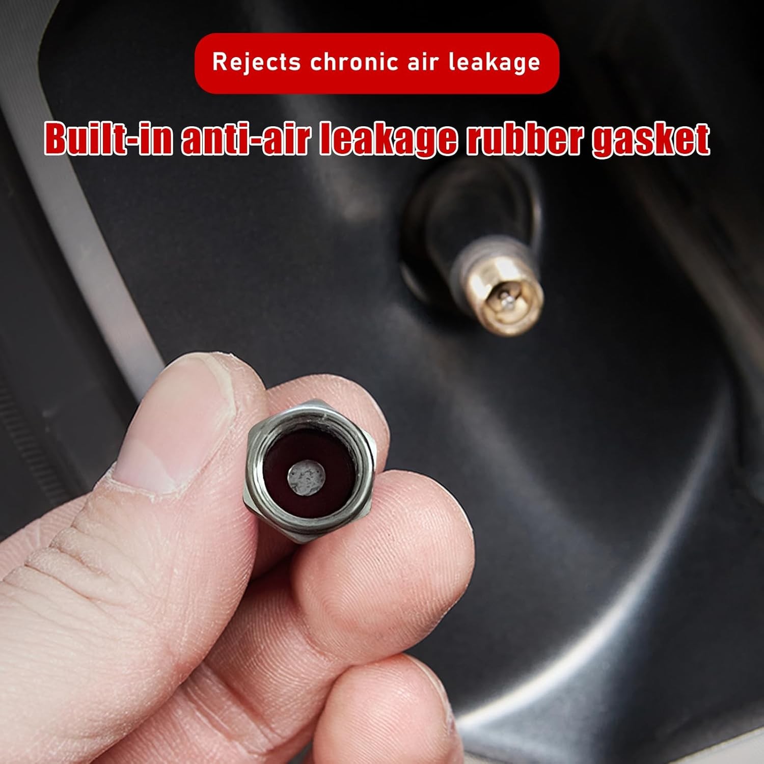 8 PCS Car Tire Valve Stem Caps, Aluminum Alloy Wheel Valve Covers with …(Gray)