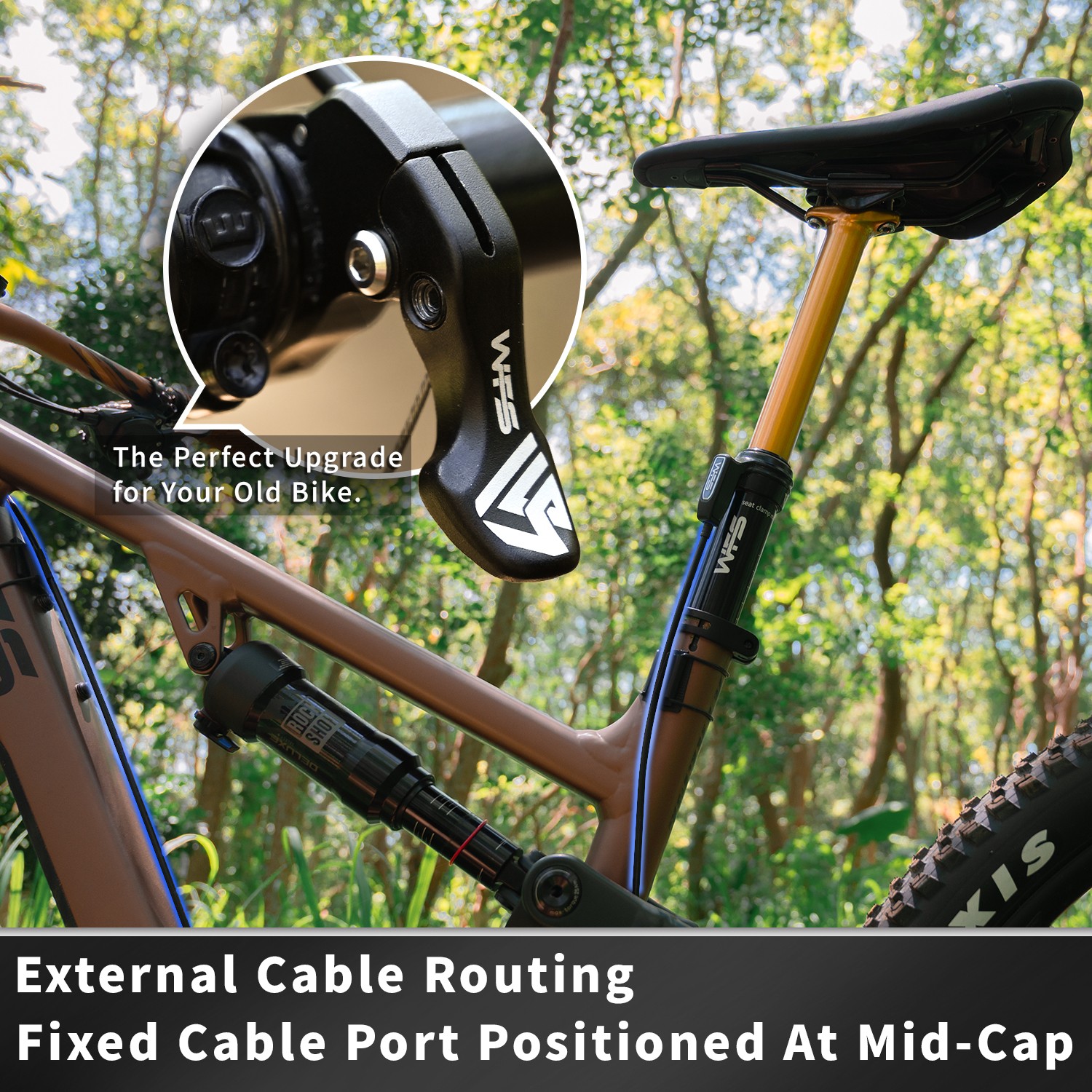 WFS Flex Remote External Dropper Post 27.2X395 / 27.2×367 / 27.2x305mm , Gold