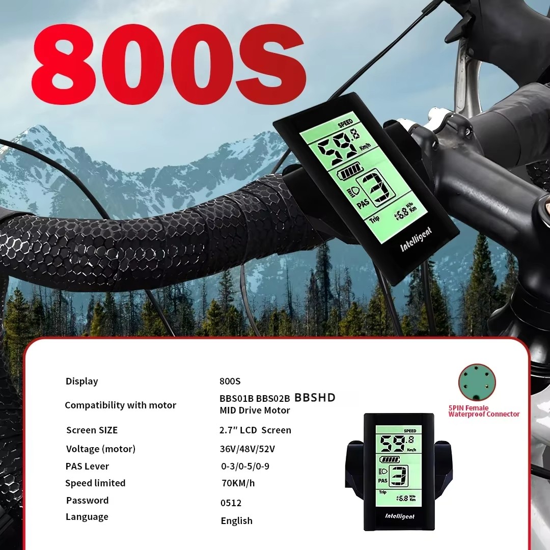 Bafang 800S C965 LCD Display UART for Mid Drive Motor BBS01B BBS02B BBSHD Ebike