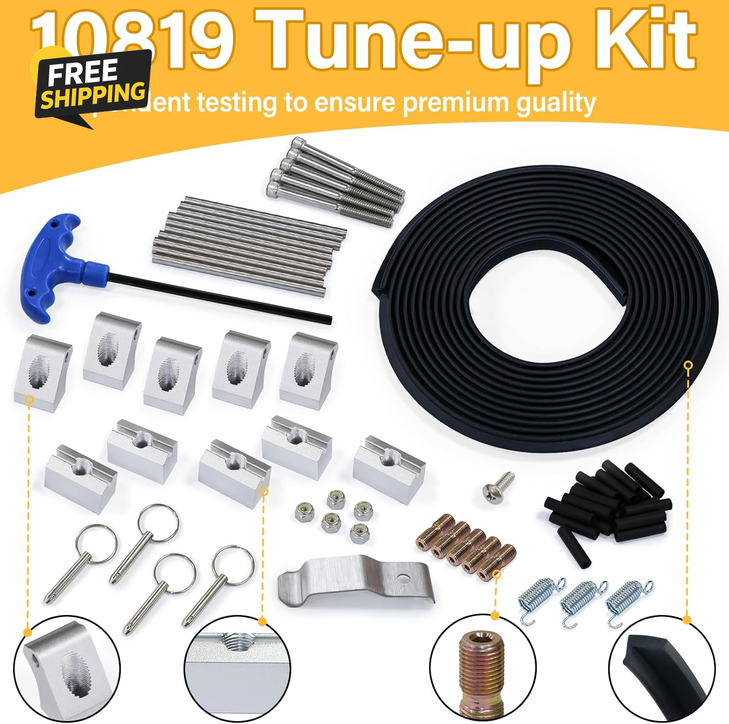 Upgraded 10819 Brake Tune up Kit, Replacement Brake Parts for Tapco Pro 14