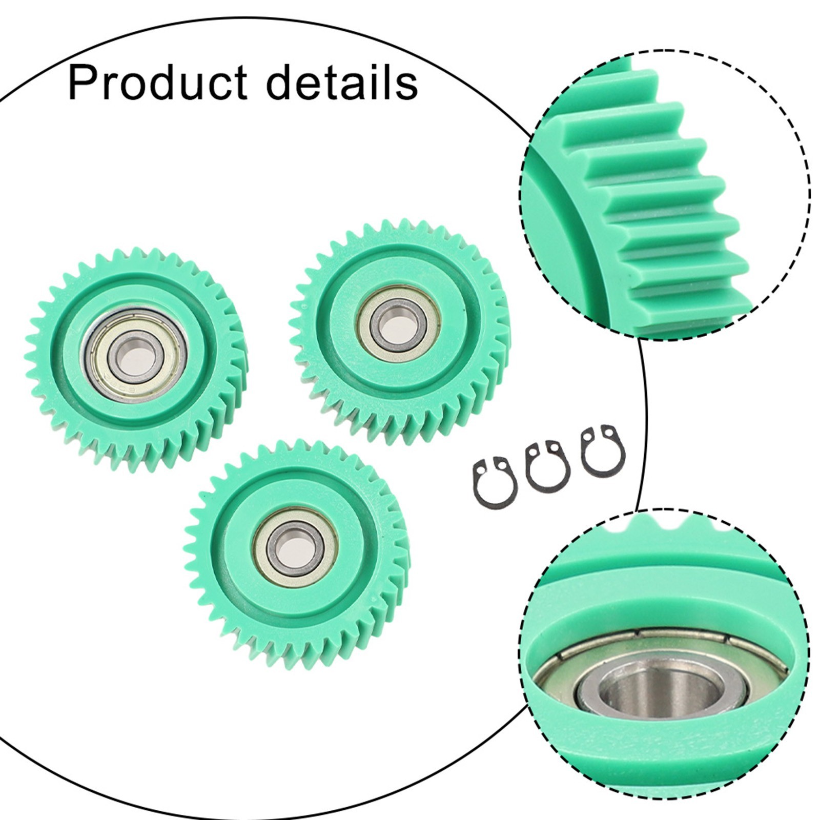 3PCS Nylon Planetary Gears 31T 35T for Electric Bike Motors with Bearings