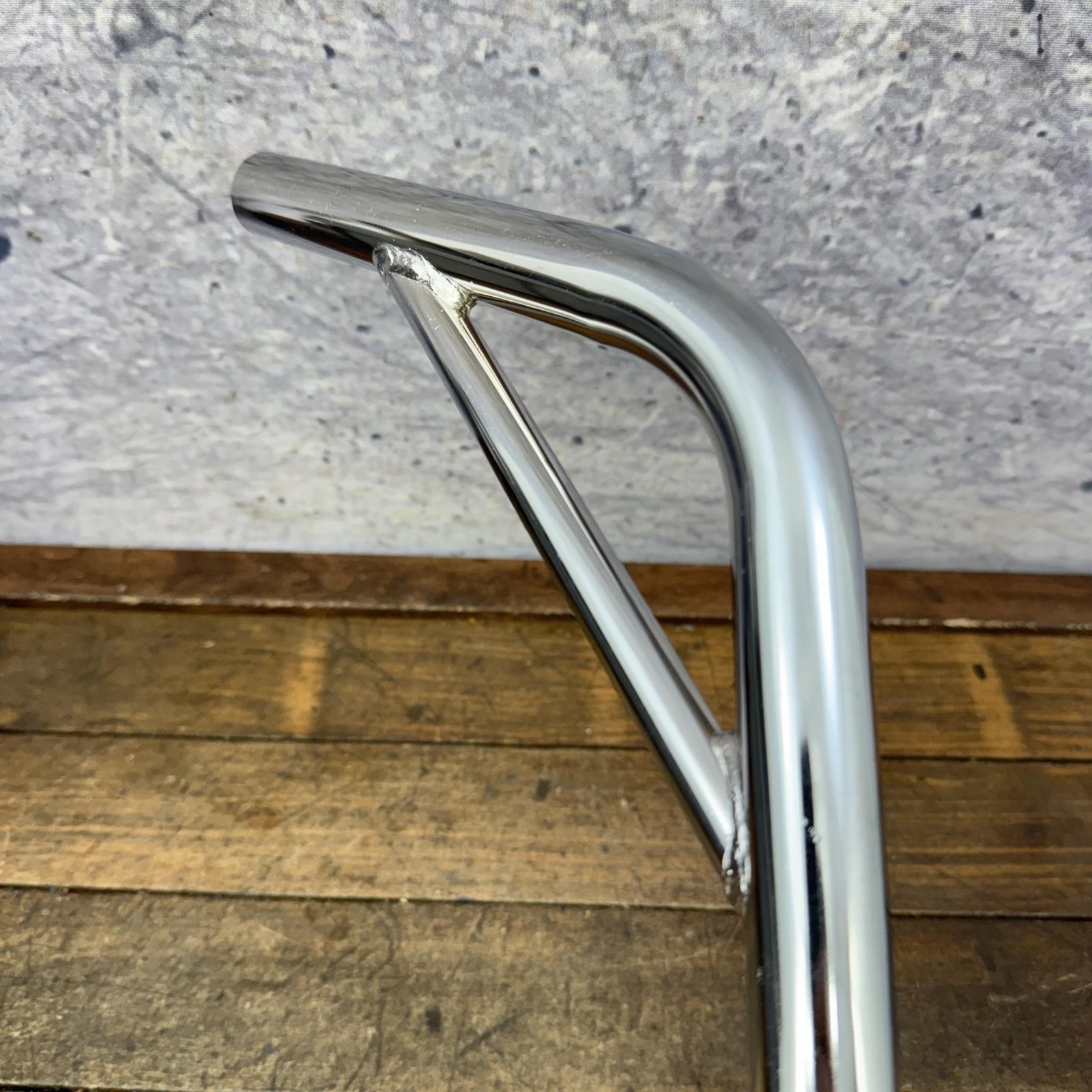 BMX Bicycle Layback Seatpost 22.2mm NOS Chrome Laid Back Steel Old School BMX