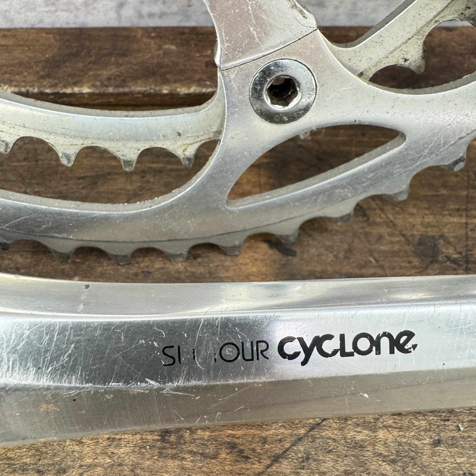 Vintage Suntour Cyclone Crank Set 144 BCD 170 Mm Double Road Bike 1980s Race