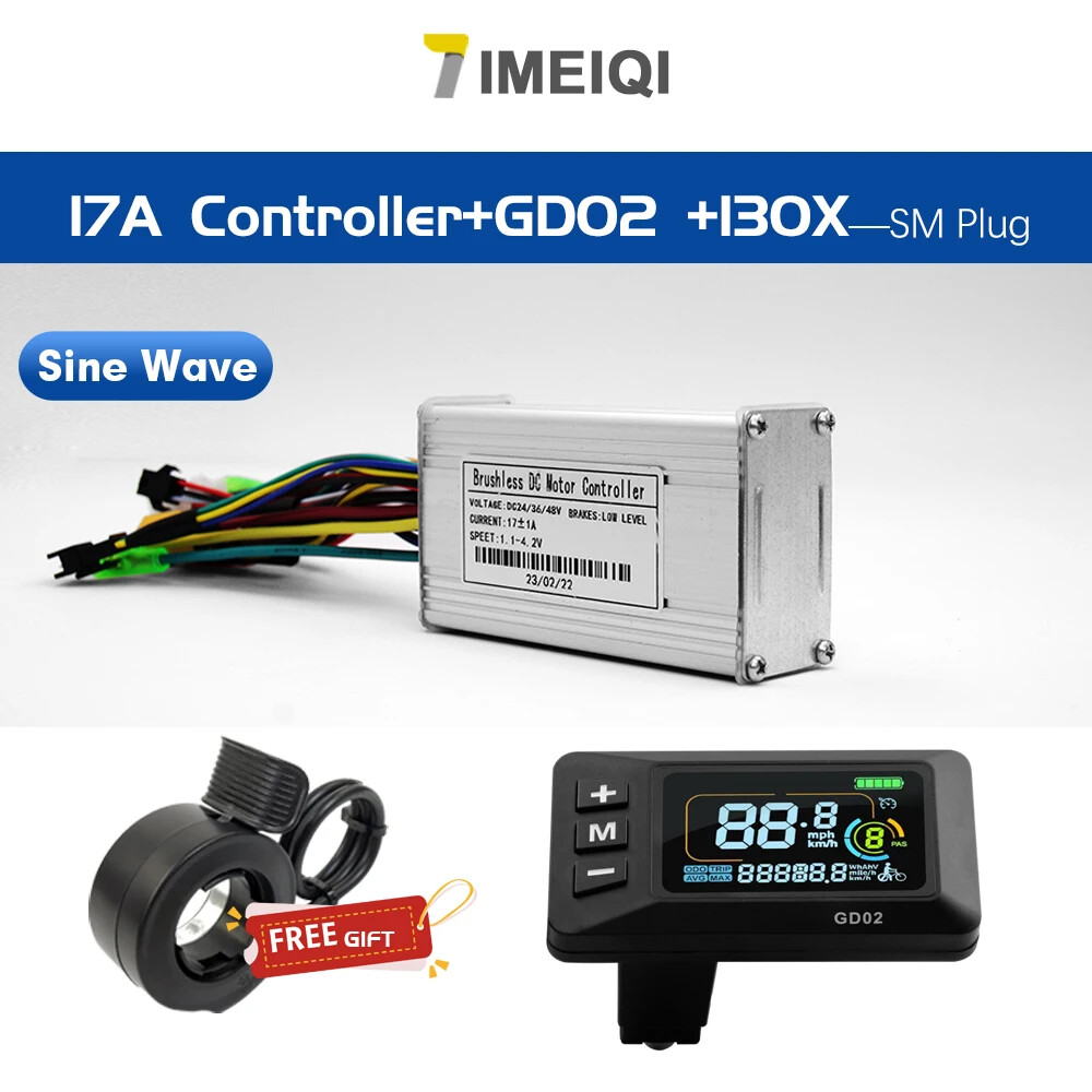 E-bike 3-mode Sine Wave 36V 48V 17A/26A/30A/40A Brushless Motor Controller Kits