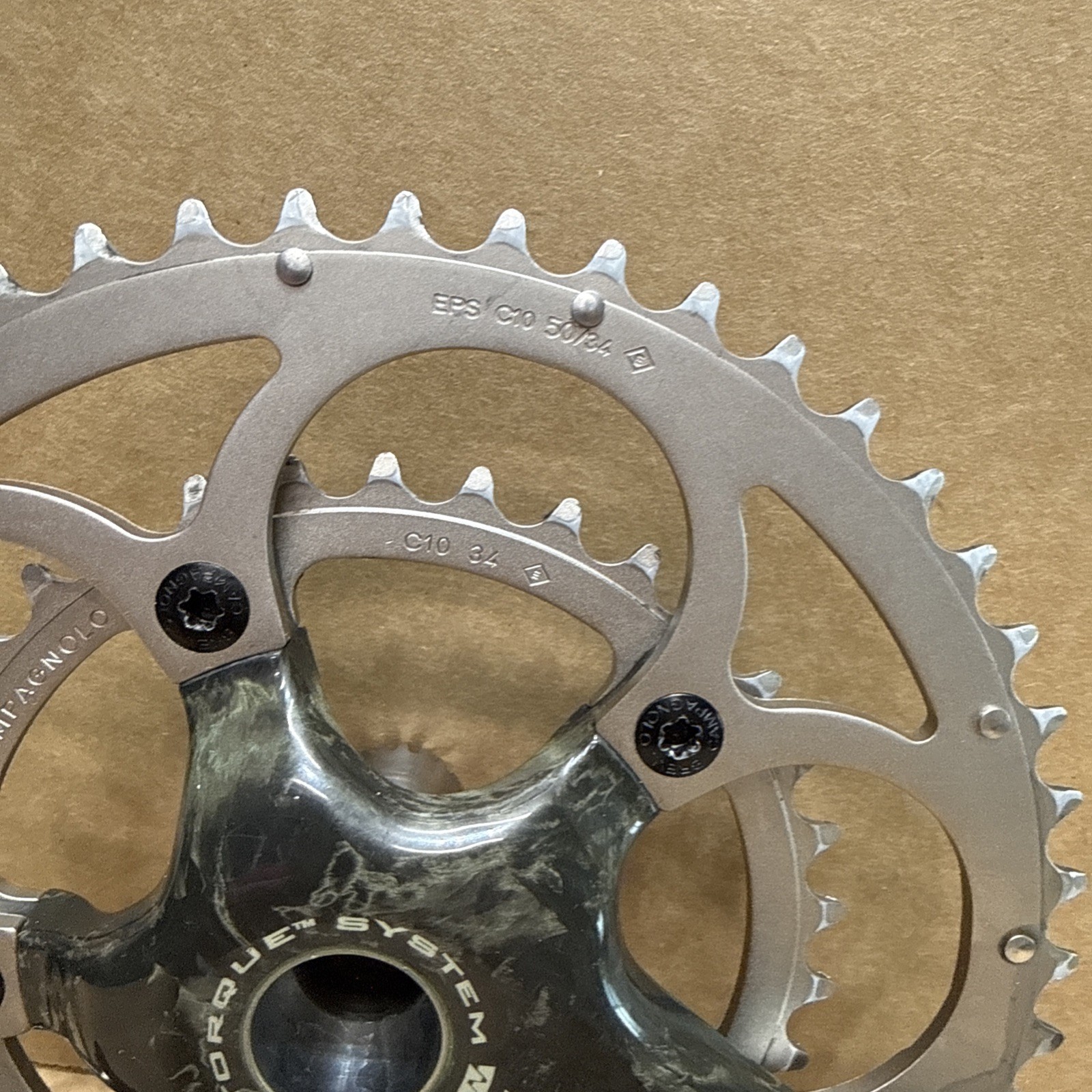 Campagnolo Record CT Carbon Fiber 175 UT Compact Crankset Campy 50/34 wbd54