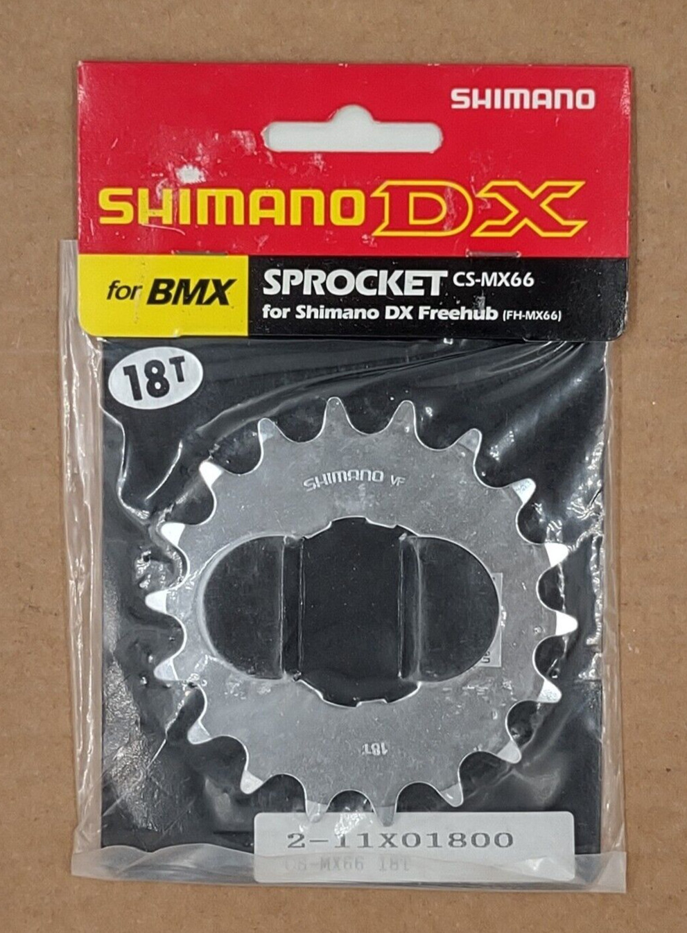 Vintage Shimano BMX DX 18t Cog NOS Sprocket Gear Silver FH-MX66