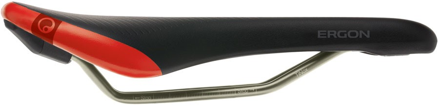 Ergon SM Pro Saddle – Risky Red Micfrofiber Cover Topeak QuickClick Adaptor