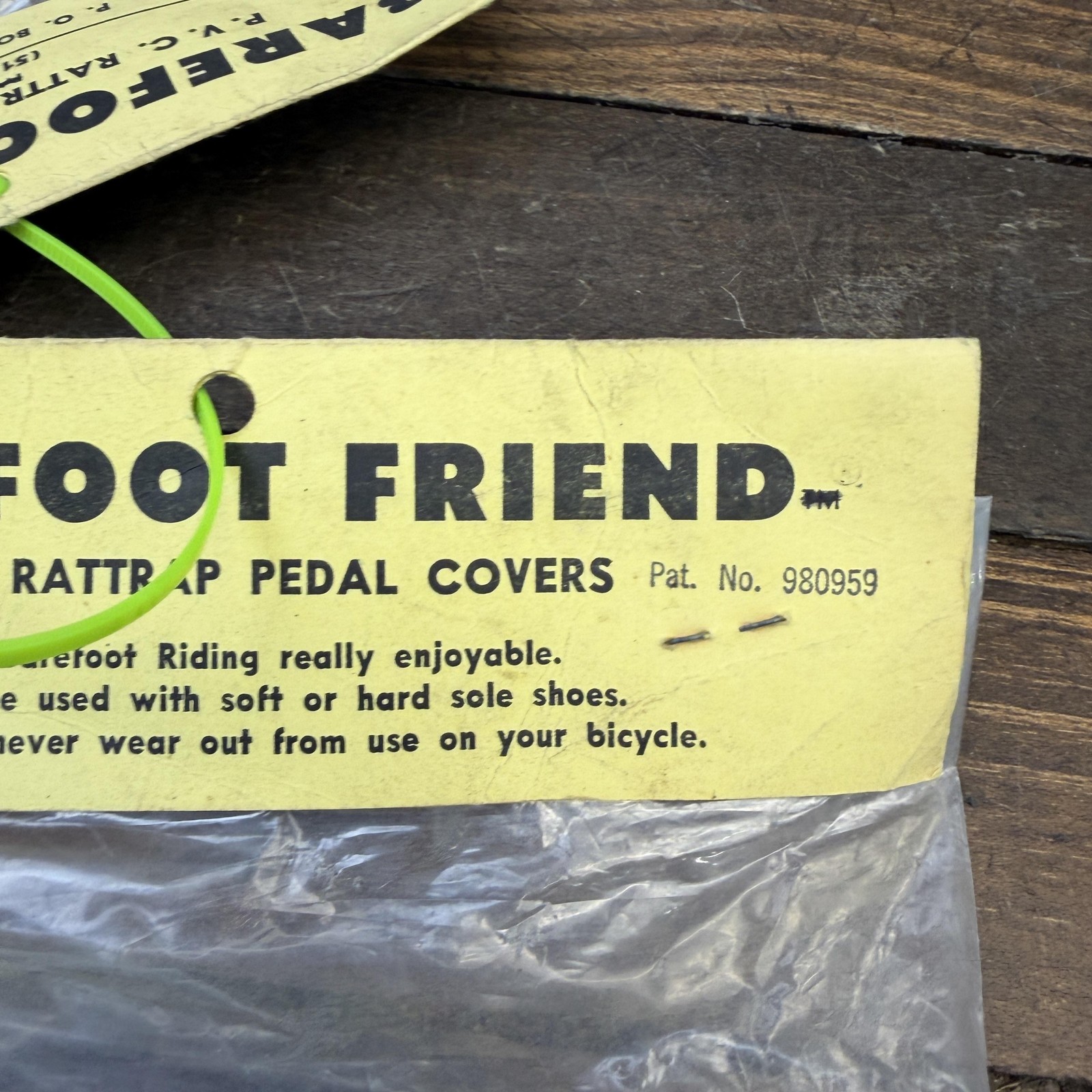 Vintage Barefoot Friend PVC Rattrap Pedal Covers NOS Blue 2 Pair 980959 Bicycle