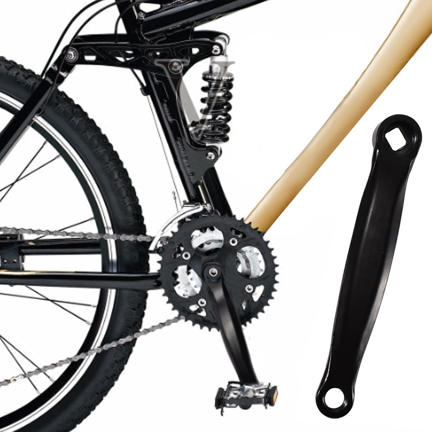 Left Side Crank Arm Replacement for Mountain & Road Bikes – 2 PCS Set