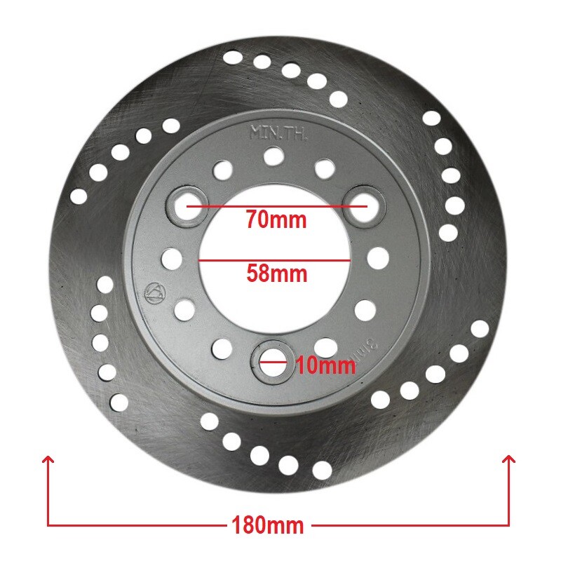 Brake Rotor Disc – OD: 180mm ID: 58mm – 3 Bolt