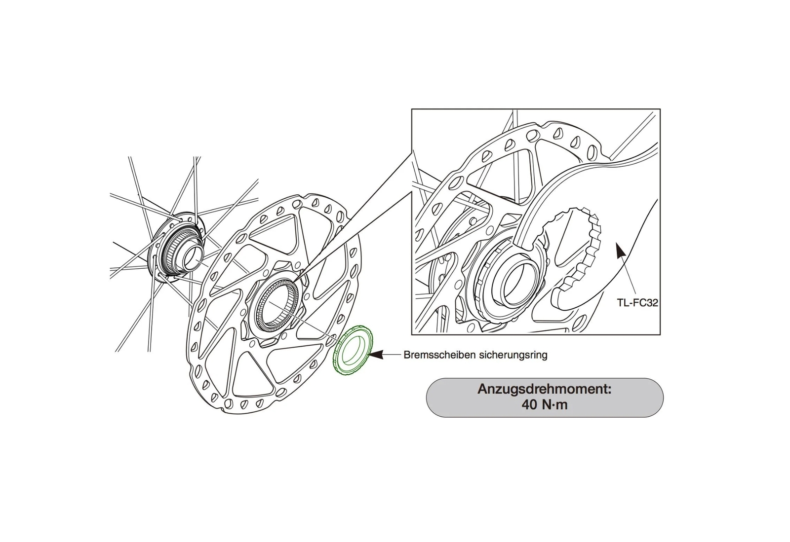 Shimano Sm-HB20 Bike Centerlock Lockring For 15 20MM Thru-Axle Hub Use