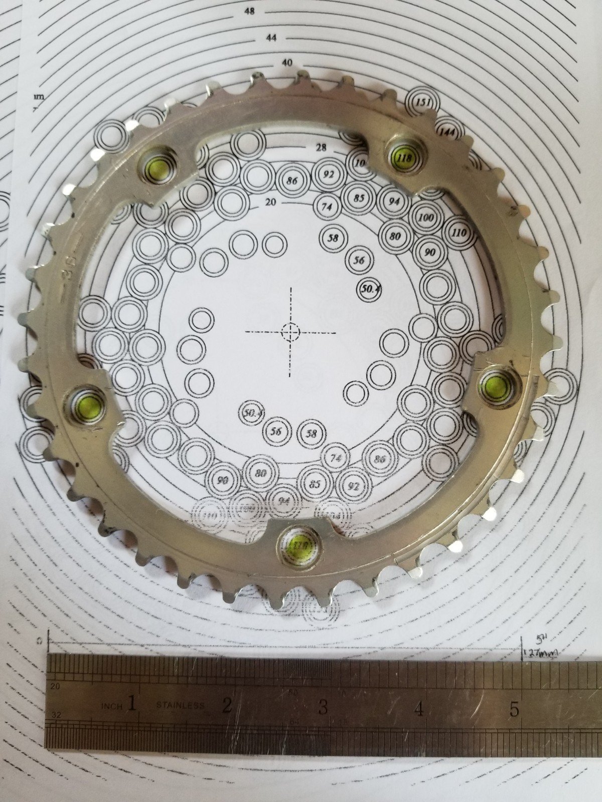 vintage 6 Sakae 118 BCD Chainrings