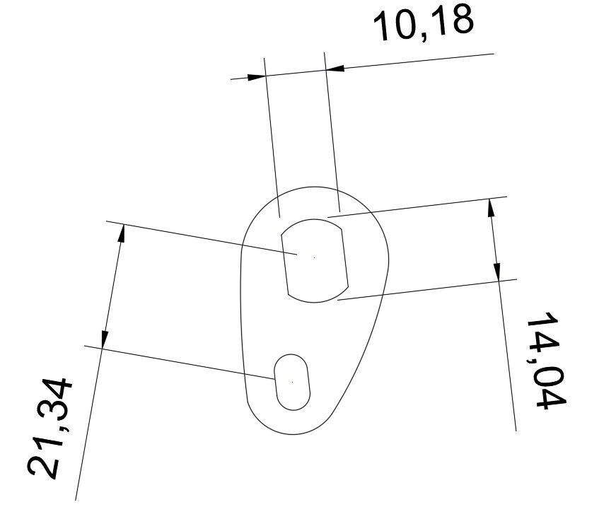 Torque Arm for e-bike Heavy-Duty 5mm Thick Stainless Steel, 14x10mm, Carrera etc
