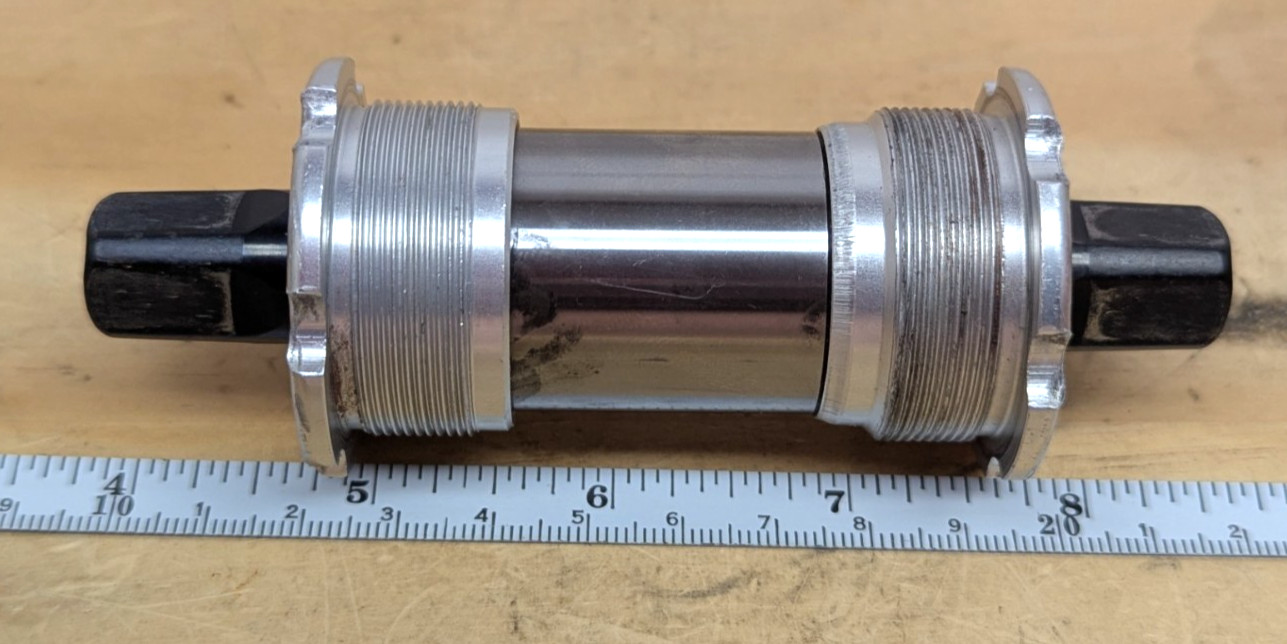 Vintage Campagnolo Bottom Bracket 68mm 116mm 1.37×24 BSA ISO English Silver
