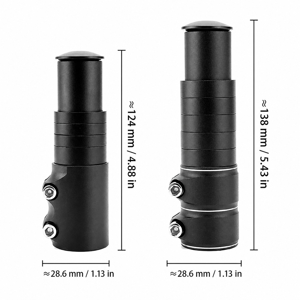 Bike Stem Riser 1-1/8″ Adjustable Handlebar Extender for Bicycle Road Bike MTB