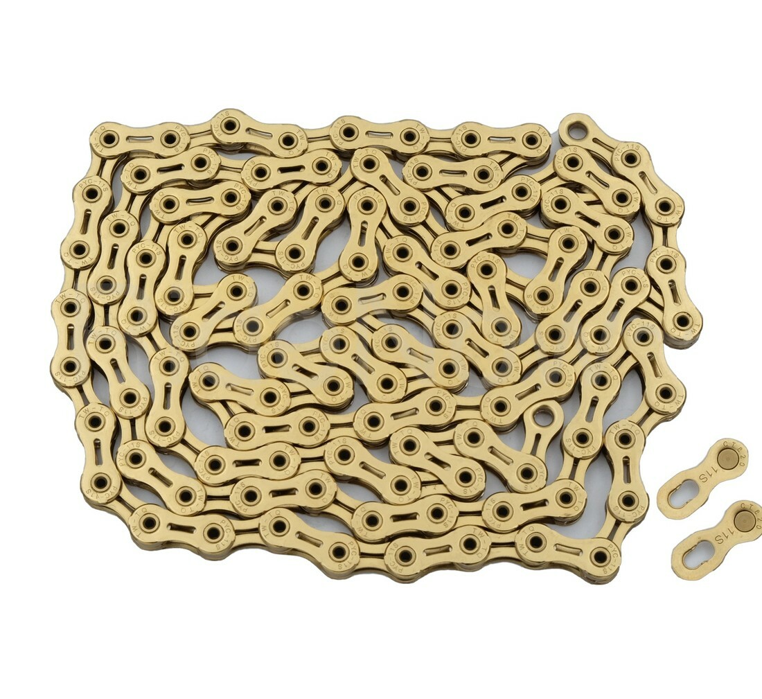 NEW 238g 116Link 11-Speed 1/2″x11/128″ Bike Chain,Ceramic Coating Ti Gold