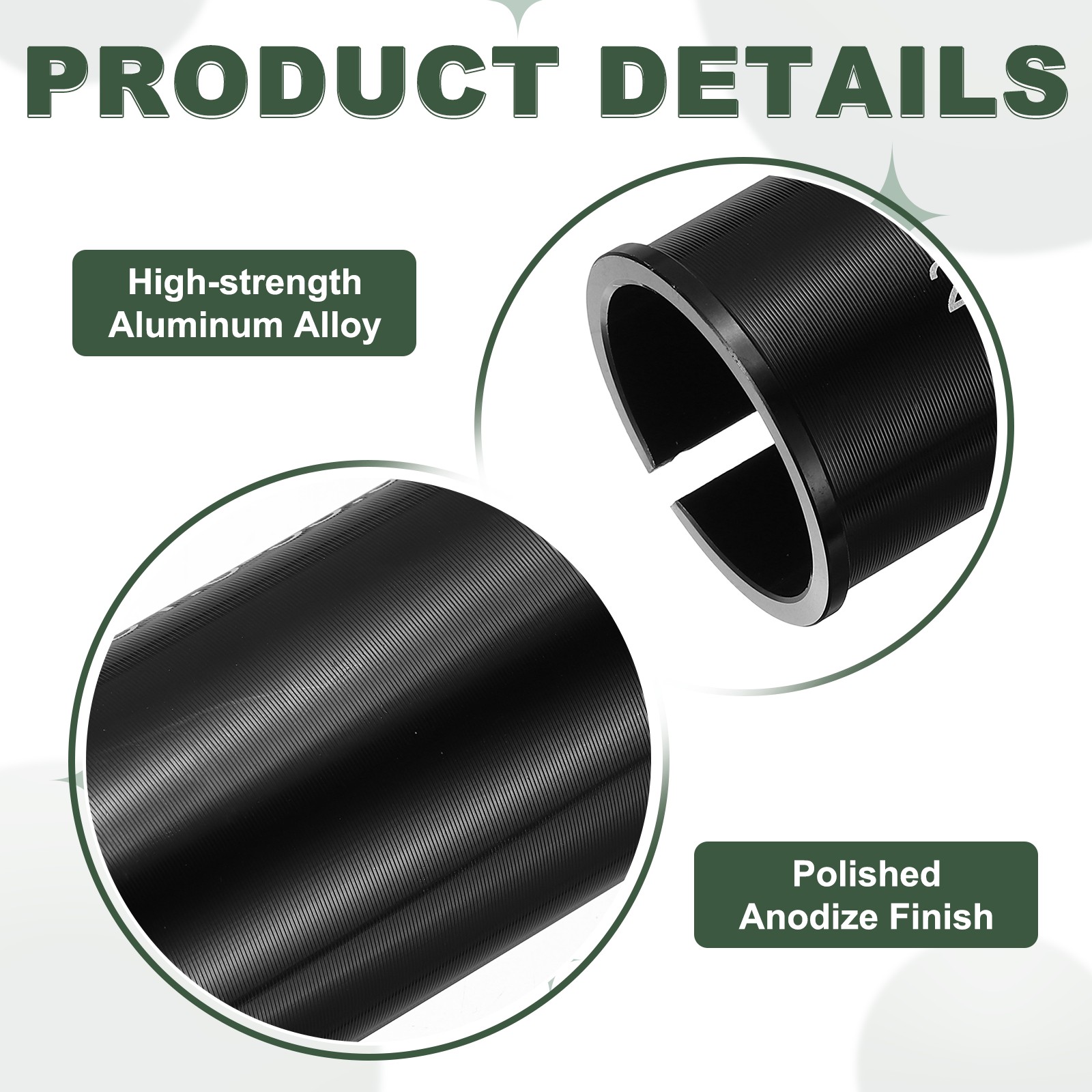Bicycle Seat Post Adapter Shim 27.2 to 30.8 mm & Alloy & Black for Road Bike