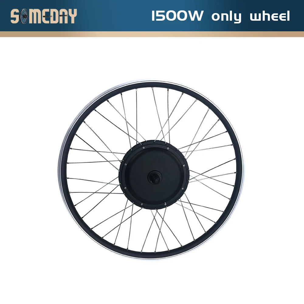 48V 1500W Electric Bike Conversion Kit Brushless Gearless Rear Wheel Hub Motor