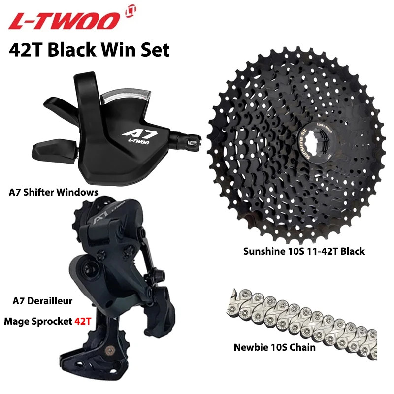 A7 1X10S Groupset 10 Speed Shift Lever Derailleur SUNSHINE Cassette 36T 42T 46T