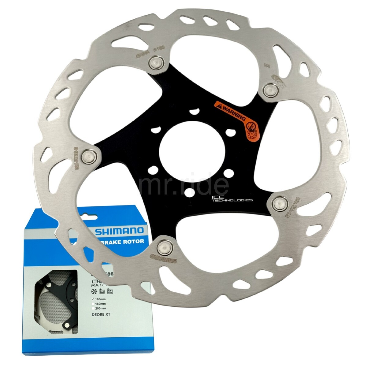 SHIMANO SM-RT86 XT IceTech Mountain Bike Disc Brake Rotor 160mm 6-Bolt RT86S