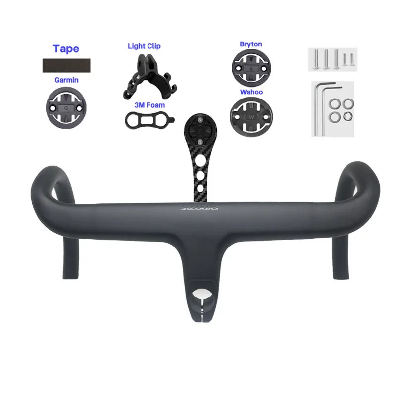 Carbon Road Bike Drop Bar Integrated Handlebar Di2 90-130mm 28.6mm Bicycle Frok