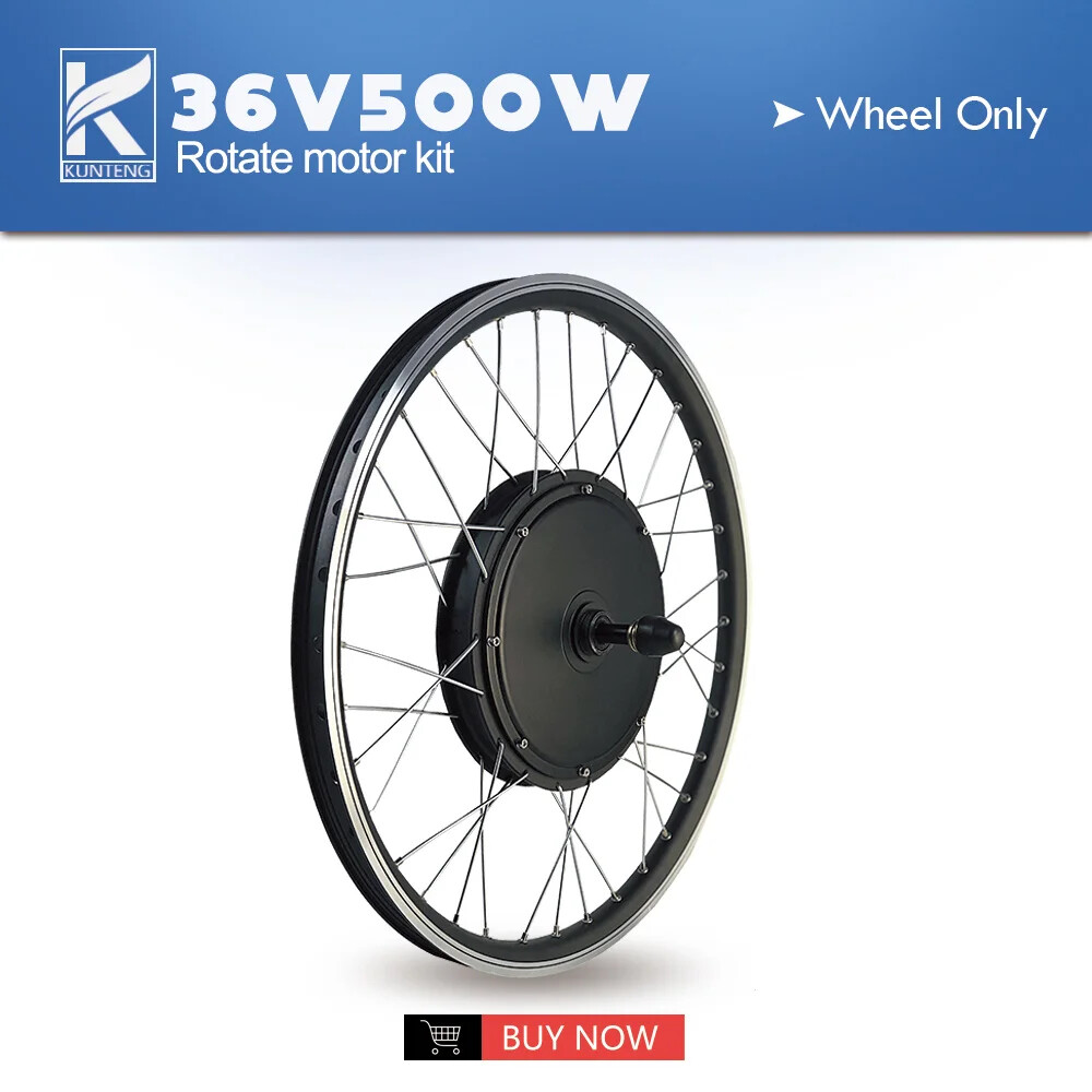 36V 48V 500W Rear Rotate Brushless Gearless Hub Motor for E-bike Conversion Kit