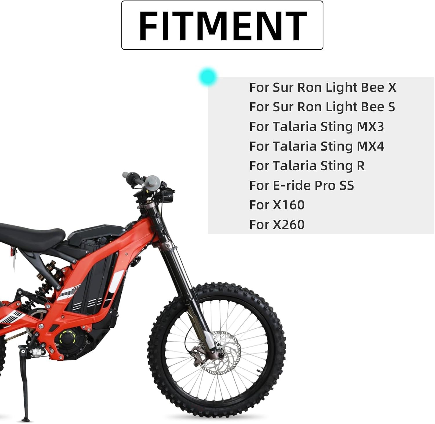 Front Number Plate for Ebike,Electric Dirt Bike Plate Replacement for Ridstar…