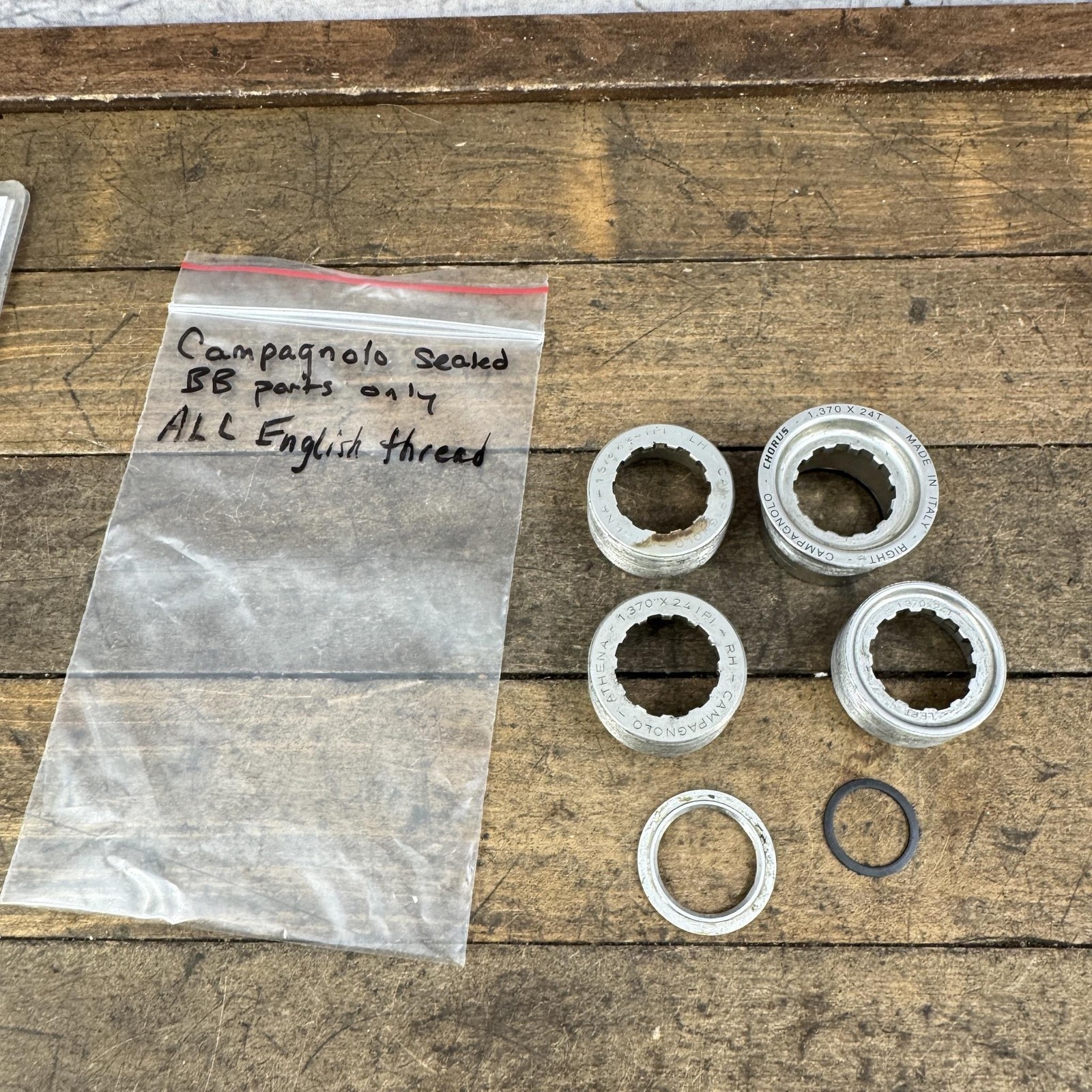 Vintage Campagnolo Bottom Bracket Cups Parts Chorus Athena Italian English