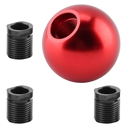 Shift Knob Head Universal Round Shift Knob Red Aluminum Manual Gear Stick