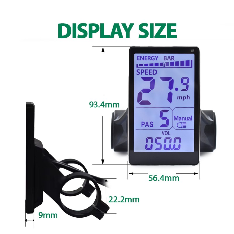 UART2 E-bike LCD Display Meter 24V-60V Bicycle Speedometer for Fatbike Screen