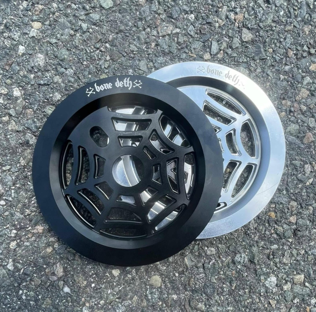 BONE DETH WEBSLINGER BMX SPROCKET + GUARD 7075 ALLOY 28t 30t SILVER BLACK NEW