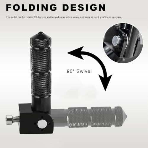 2PCS Motorcycle Foldable Foot Peg, 8mm 90 Degree Electric Bicycle Rear Footpeg