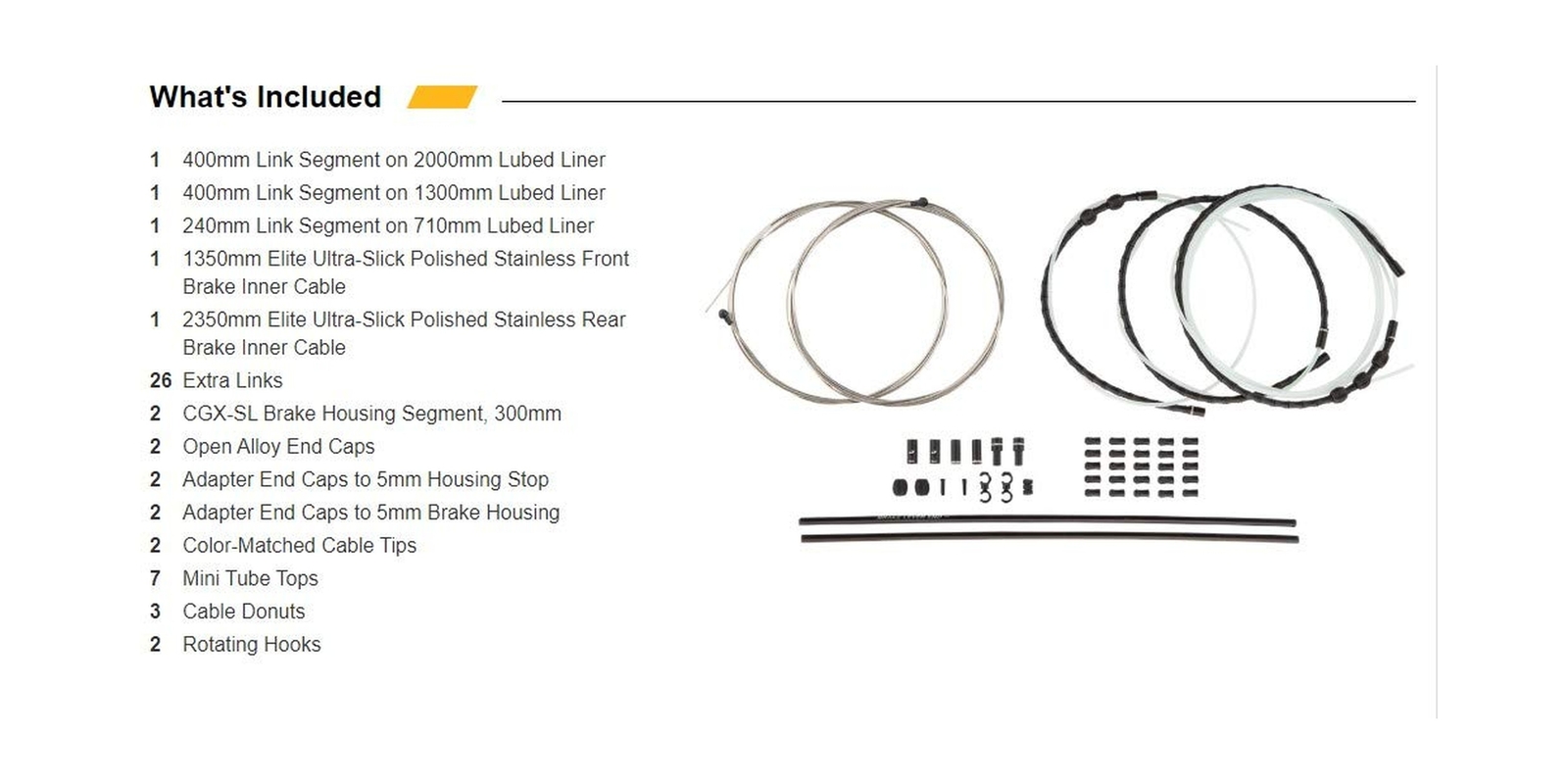 Jagwire – Road Elite Link Brake DIY Cable Kit | for Road Brake Caliper Bikes …