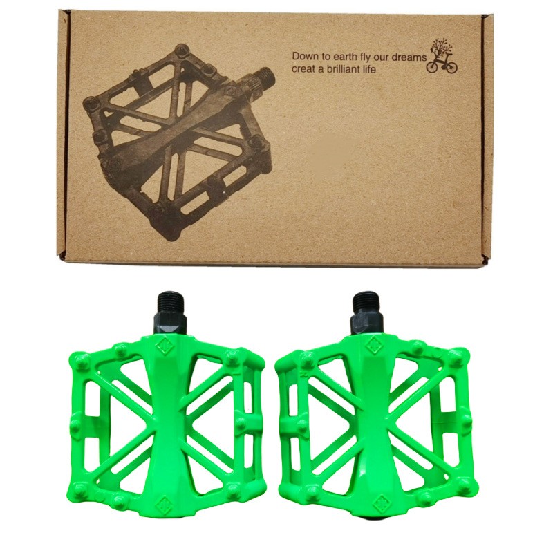 2 Pcs 9/16″ Bike Pedals MTB Road Bicycle Aluminum Alloy Non-Slip Sealed Bearing